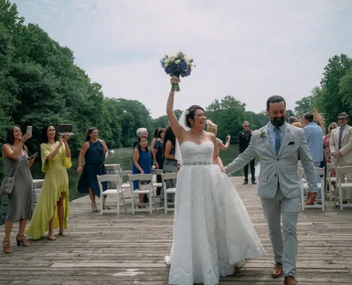 Micro-wedding in Piedmont Park, happy couple, wedding in park