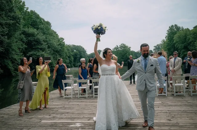 Micro-wedding in Piedmont Park, happy couple, wedding in park