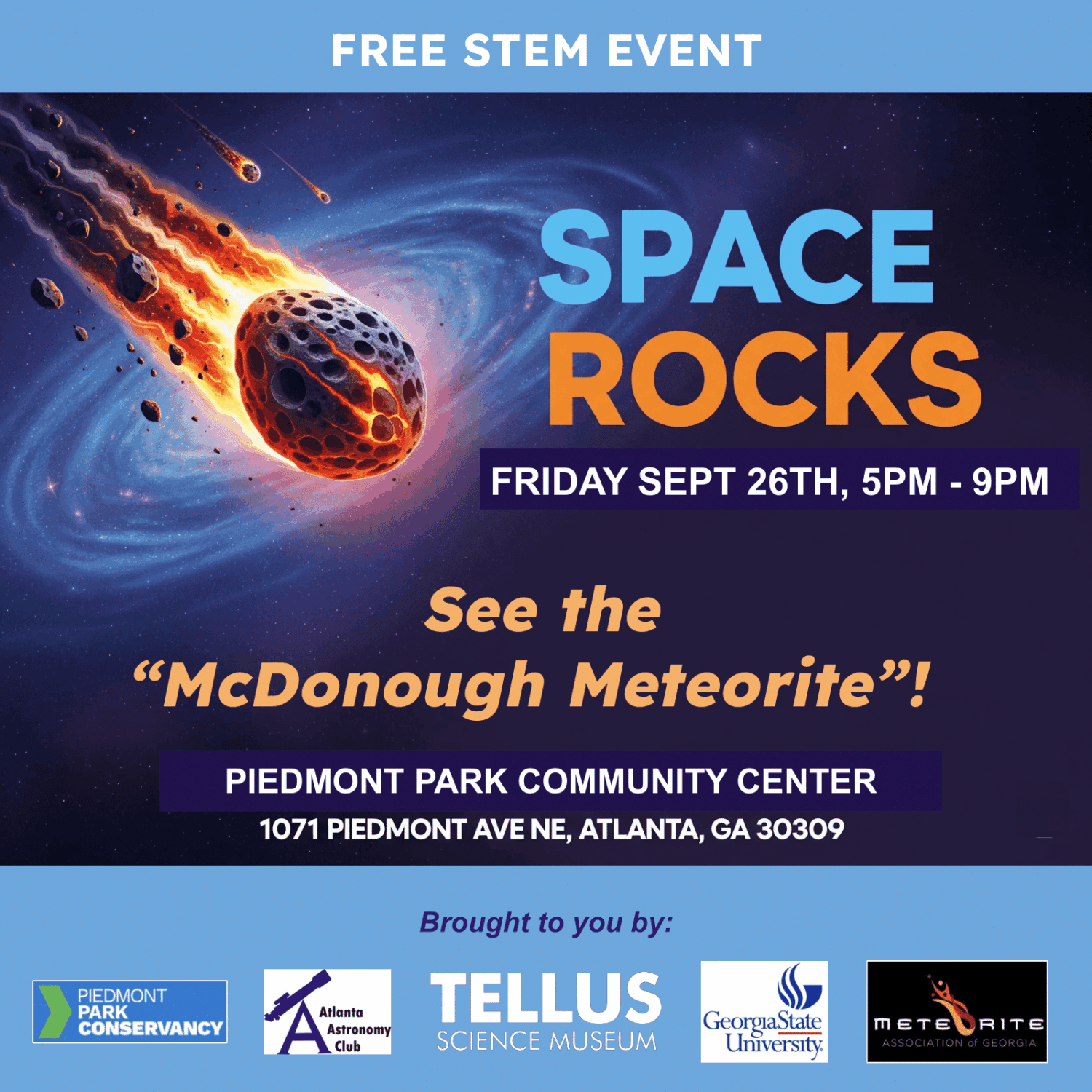 Space Rocks - STEM Event - Piedmont Park Conservancy, Inc.