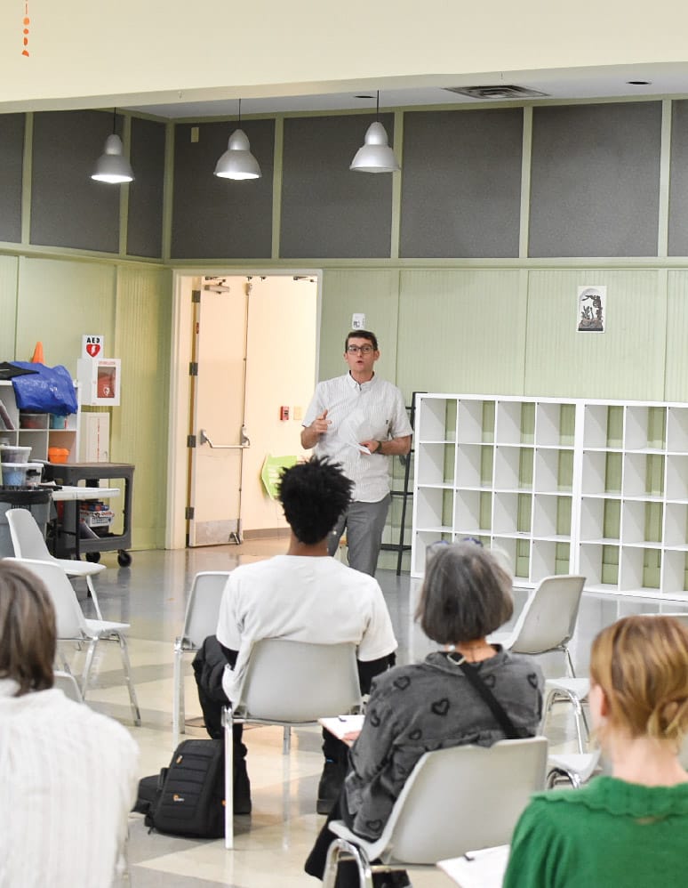 LocalArtists_Body Community members participating in an art education workshop led by a local artist